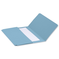 Concord Document Wallet Half Flap 285gsm Capacity 38mm Foolscap Blue Ref 31203 [Pack 50]