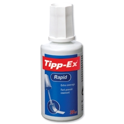Tipp-Ex Rapid Correction Fluid Fast-drying with Foam Applicator 20ml White Ref 8012969 [Pack 10]