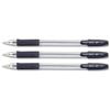 Pilot BPS GP Ball Pen Rubberised Grip Fine 0.7mm Tip 0.32mm Line Black Ref BPGPF01 [Pack 12]
