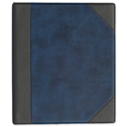 Goldline De Luxe Business Card Binder PVC A-Z Index 180 Pockets A4 Blue and Black Ref DBCB9-BLUZ