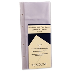 Goldline Card Holder Refill Sheets for De Luxe Business Card Binder 272x150mm Ref GBC-RZ [Pack 5]