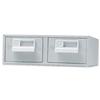 Bisley Card Index Cabinet 2 Drawer for 127x76mm 5x3in Cards 384x403x133mm Grey Ref FCB23-73