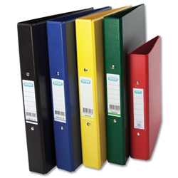 Elba Ring Binder Heavyweight PVC 2 O-Ring Size 25mm A4 Blue Ref 400001508 [Pack 10]