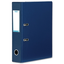Elba Lever Arch File PVC Slotted 70mm Spine Foolscap Blue Ref 100080911 [Pack 10]