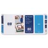 Hewlett Packard [HP] No. 80 Inkjet Printhead and Cleaner Cyan - C4821A