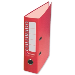 Rexel Colorado Mini Lever Arch File Plastic 50mm Spine A4 Red Ref 28248 [Pack 10]