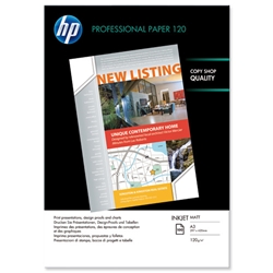 Hewlett Packard (HP) Professional Inkjet Paper Matt 120gsm A3 Ref Q6594A [100 Sheets]