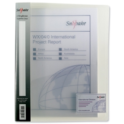 Snopake A4 Ring Binder Polypropylene Superline  2 O-Ring 25mm Size A4 Clear Ref 10183 [Pack 10]