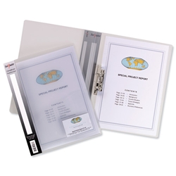 Snopake Electra Clamp Binder Polypropylene for 100 Sheets 80gsm A4 Clear Ref 12772 [Pack 10] - Item image
