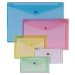 Snopake Polyfile Classic Wallet File Polypropylene DL Assorted Ref 10070 [Pack 5]