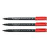 Staedtler Fine Permanent 0.6 Line Red Marker Pen [Pack 10] - 318-2