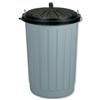 Addis Dustbin Round with Lid plus Locking Clips 90 Litres Ref AG813411