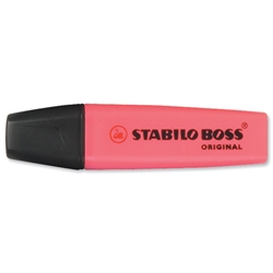 Stabilo Boss Highlighters Chisel Tip 2-5mm Line Red [Pack 10]