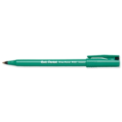 Pentel R50 Rollerball Pen Green Barrel Water-based 0.8mm Tip 0.4mm Line Black Ref R50-A [Pack 12] - Item image