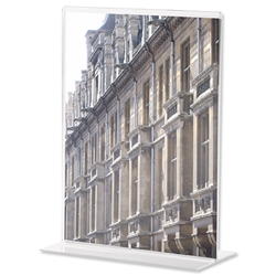 Deflecto Stand-Up Sign Holder Double-sided Portrait A5 Clear Ref 47901 - Item image