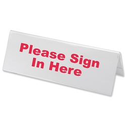 Deflecto Seminar Sign Holder Tent-shaped A4 Clear Ref 48601