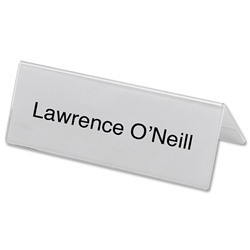 Deflecto Seminar Sign Holder Tent-shaped A5 Clear Ref 48701