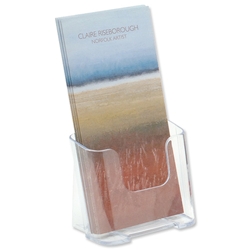 Deflecto Leaflet Holder Standard Rigid 1/3xA4 Clear Ref 77501