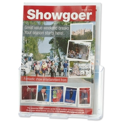 Deflecto Standard Literature Holder Rigid A4 Clear Ref 77001
