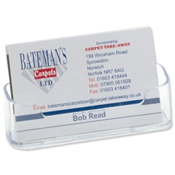 Deflecto Business Card Holder Desktop Single-pocket Clear Ref 70101