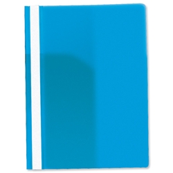 Rexel Data Flat File PVC with Title Strip and Full Back Pocket A4 Blue Ref 12600BU [Pack 25]