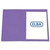 Elba Bright Folder Square Cut Recycled Heavyweight 290gsm Foolscap Purple Ref 100090143 [Pack 25]