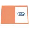 Elba Bright Folder Square Cut Recycled Heavyweight 290gsm Foolscap Orange Ref 100090272 [Pack 25]