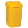 Addis Flip Top Bin Composite Plastic W320xD410xH685mm 54 Litres Yellow Ref 510