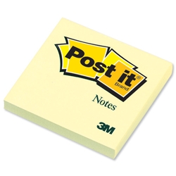 Post-it® Stationery Canary Yellow Post It Notes 76x76mm Pack 12