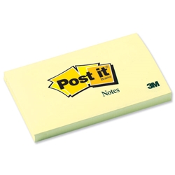 Post-it® Notes Canary Yellow 76x127mm Pack 12