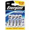 Energizer Ultimate Battery Lithium LR06 1.5V AA [Pack 4] + 2 Free