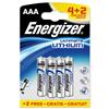Energizer Ultimate Battery Lithium LR03 1.5V AAA [Pack 4] + 2 Free