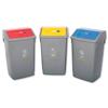 Recycle Bin Kit 3x 54L Bins with Colour Coded Lids Flip Top