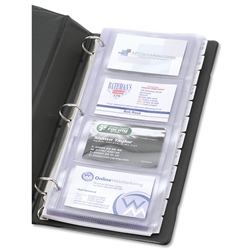 Concord CD4P Card Holder Refill Sheets for Business Card Book Ref 82205 [Pack 5]