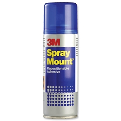3M Spray Mount Adhesive Spray Can CFC-Free Non-staining 400ml Ref SMOUNT