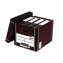 Fellowes R-Kive Premium 726 Archive Storage Box W330xD381xH298mm Woodgrain Ref 7260502 [Pack 10]