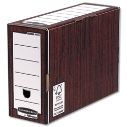 Fellowes R-Kive Premium Transfer File W127xD359xH254mm Woodgrain Ref 00053-FF [Pack 10]
