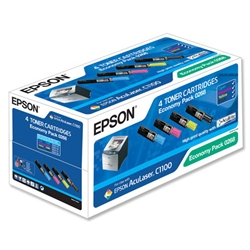 Epson S050268 Laser Toner Cartridge Page Life 6000pp Black/Cyan/Magenta/Yellow Ref C13S050268 [Pack 4]