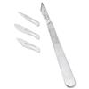 Metal Scalpel Handle Nickel Plated No.3 with 4 Blades