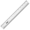 Helix Ruler Plastic 10ths 16ths/inch and Millimetres 300mm Clear Ref J11051 [Pack 10]