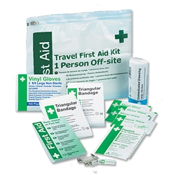 Safety First-Aid Travel First-Aid Kit 1 Person Off-Site in Vinyl Wallet W250xD20xH200mm Ref K307T