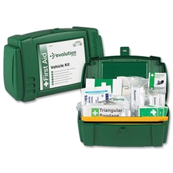 Safety First-Aid Vehicle First-Aid Kit with Plastic Case W200xD50xH130mm Ref K635T
