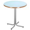Trexus Bistro Table Silver-effect Frame Dia700xH755mm Light Blue
