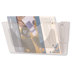 Deflecto Literature Wall Pocket Landscape W375xH178mm Crystal Ref CP074YTCRY - Price Offer - Item image
