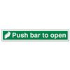 Stewart Superior Sign Push Bar to Open W600xH100mm - NS011