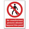 Stewart Superior Sign Self-adhesive Vinyl - No Unauthorised - NS021