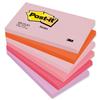 Post-it Warm Pastel Notes Pad 100 Sheets Rainbow Ref 655Fl [Pack 12]