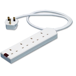 Eurosonic Extension Lead 4-Way 13Amp 1m Ref ES053M1