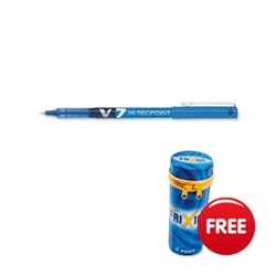 Pilot V7 Rollerball Pen Needle Tip Blue Ref V703 [Pack 12 x 2] - FREE Pen Case - Item image