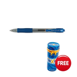 Pilot G205 Gel Rollerball Pen Blue Ref BLG20503 [Pack 12 x 2] - FREE Pen Case - Item image
